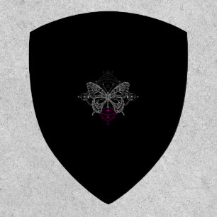 Asexual Pride Flag Colors, Occult Butterfly T-Shir Patch