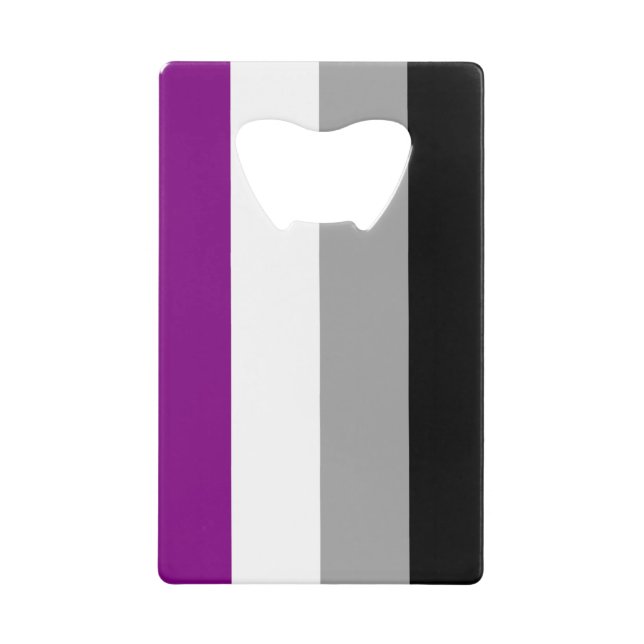 Asexual Pride Flag Credit Card Bottle Opener (Front)