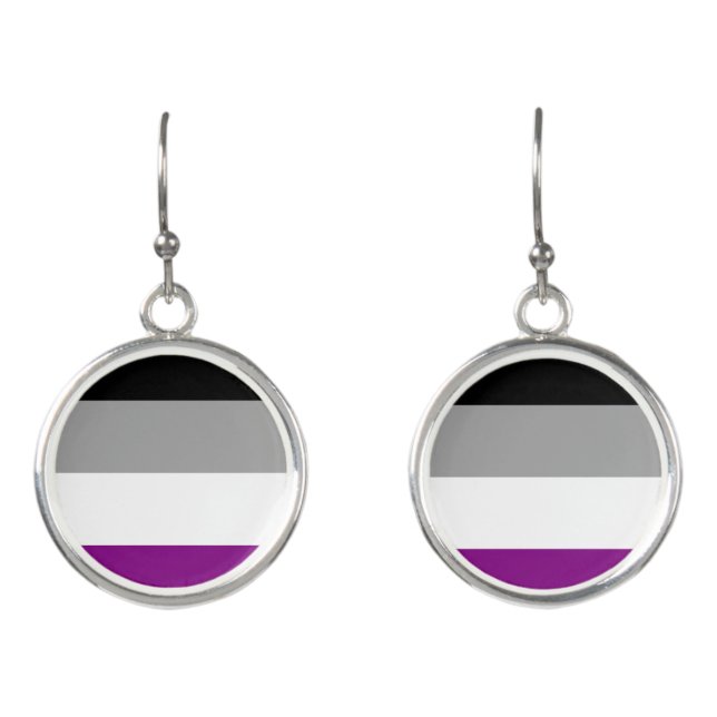 Asexual Pride Flag Earrings (Front)