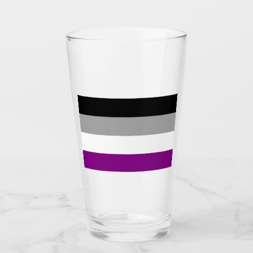 Asexual Pride Flag Glass