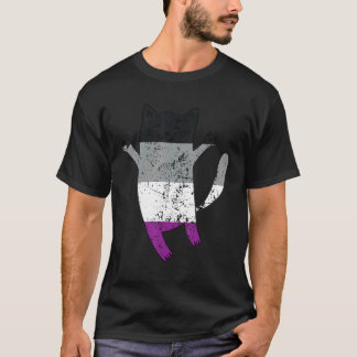 Asexual Pride Flag Happy Cat Asexual T-Shirt