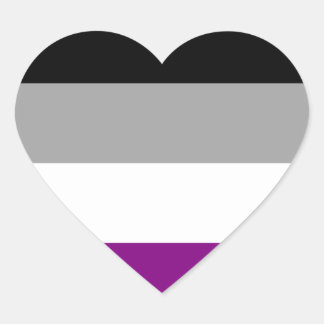 Asexual Pride Flag Heart Sticker