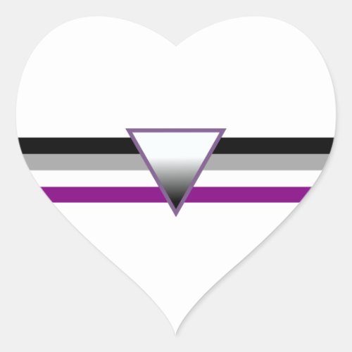 Asexual Pride Flag Heart Sticker