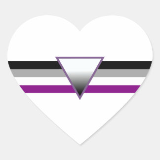 Asexual Pride Flag Heart Sticker