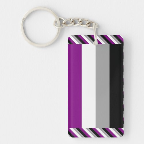 Asexual Pride Flag Keychain