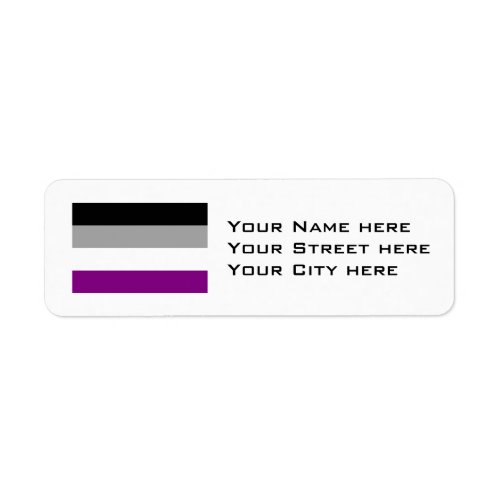 Asexual Pride Flag Label
