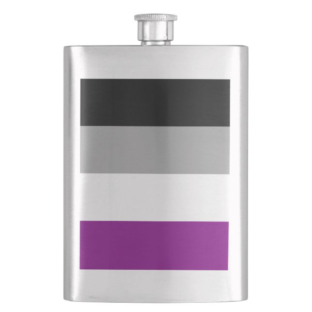Asexual Pride Flag LGBTQ Flask (Front)