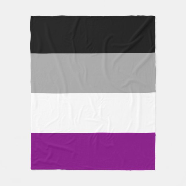 Asexual Pride Flag LGBTQ Fleece Blanket (Front)