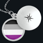 Asexual Pride Flag LGBTQ Locket Necklace<br><div class="desc">Awesome gifts for asexuals with Asexual pride flag stripes. Check out our store to find more great LGBT pride flags and gifts for LGBTQ.</div>