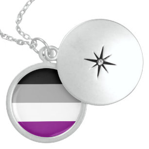 Asexual Pride Flag LGBTQ Locket Necklace