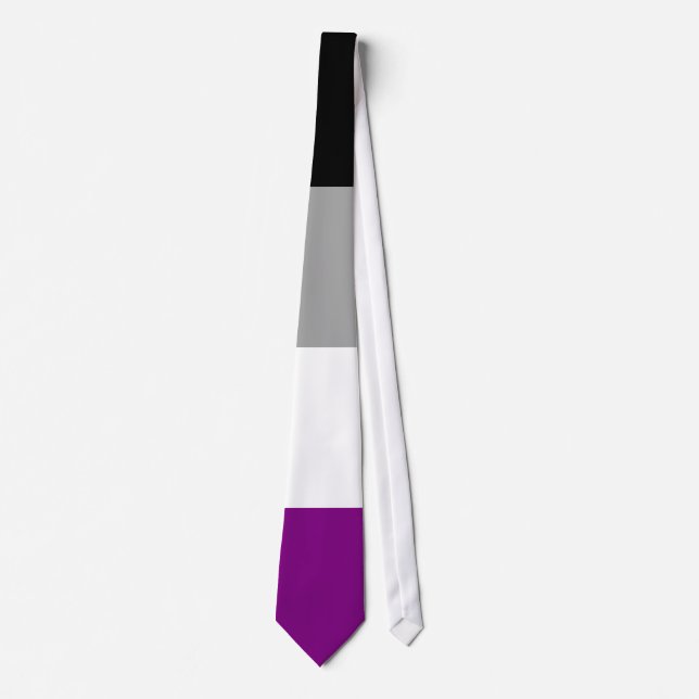 Asexual Pride Flag LGBTQ Neck Tie (Front)