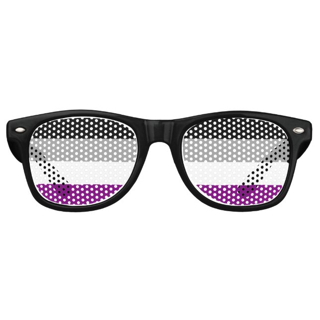 Asexual Pride Flag LGBTQ Retro Sunglasses (Front)