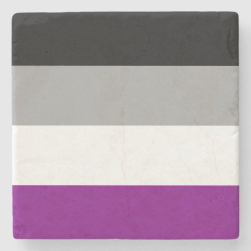 Asexual Pride Flag LGBTQ Stone Coaster