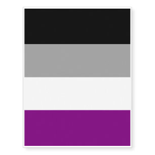 Asexual Pride Flag LGBTQ Temporary Tattoos