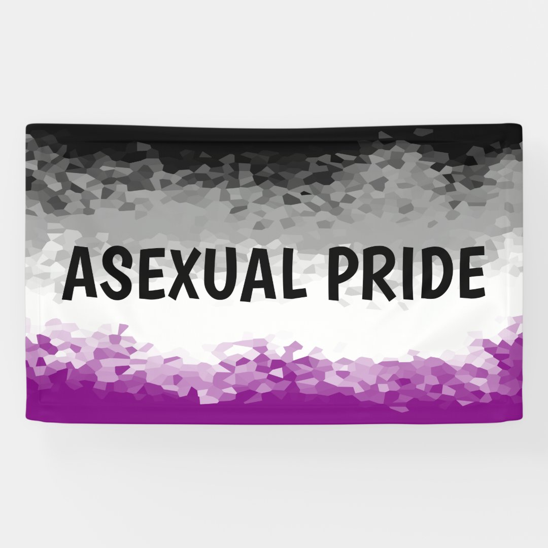 Asexual Pride Flag LGBTQIA Nonsexual Abstract Banner | Zazzle