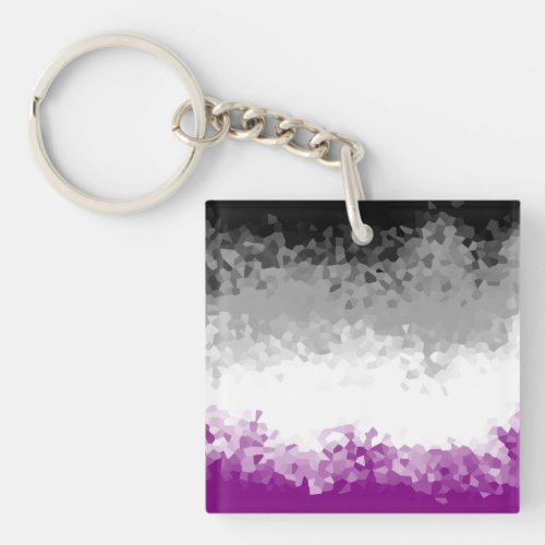 Asexual Pride Flag LGBTQIA Nonsexual Abstract Keychain