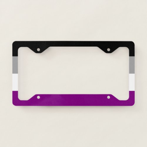 Asexual Pride Flag License Plate Frame