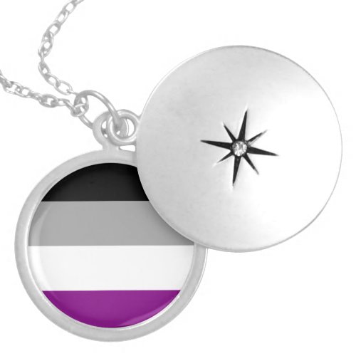 Asexual Pride Flag Locket Necklace
