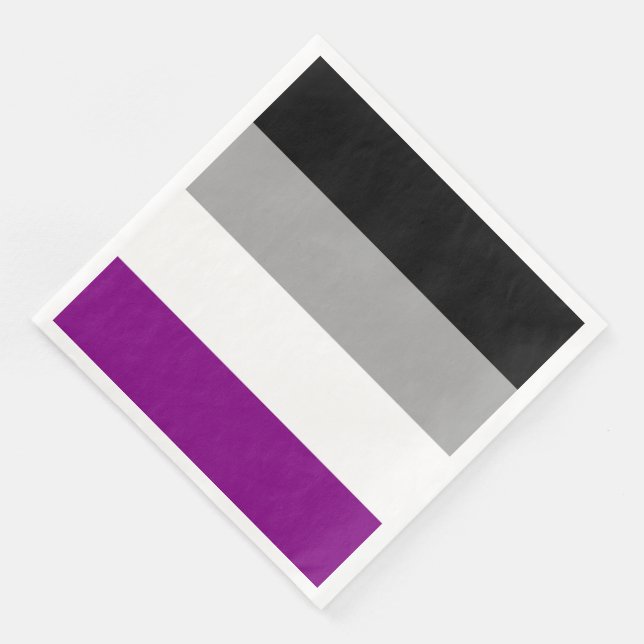 Asexual Pride Flag Paper Dinner Napkins (Corner)