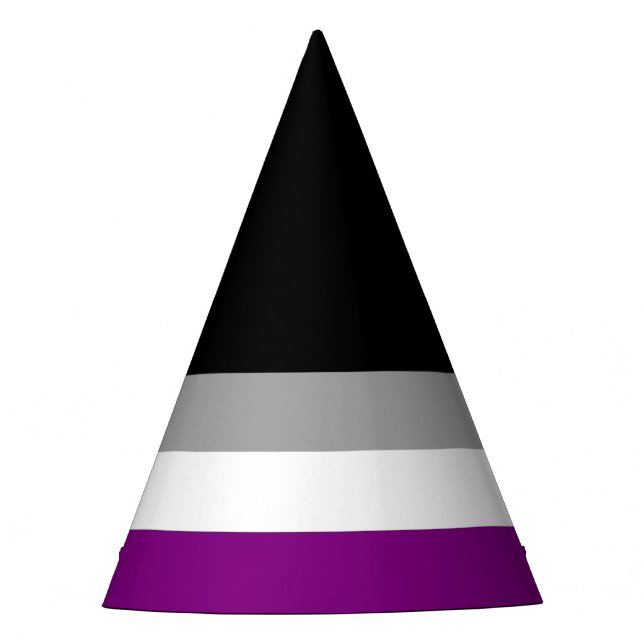 Asexual Pride Flag Party Hat (Front)
