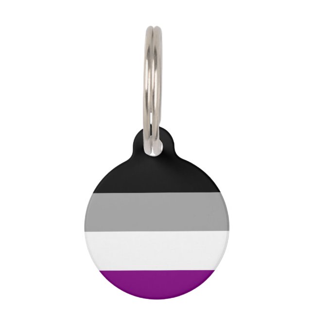 Asexual Pride Flag Pet ID Tag (Front)