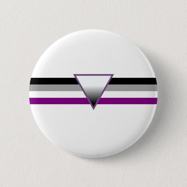 Asexual Pride Flag Pinback Button (Front)
