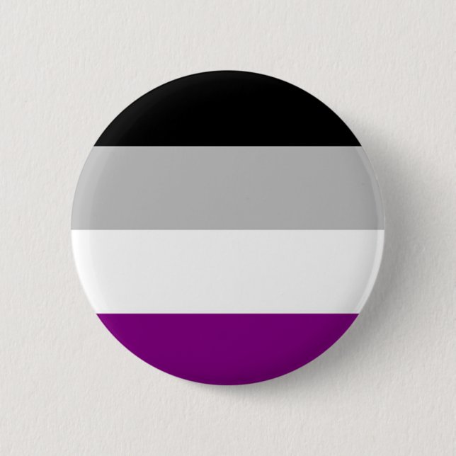 Asexual Pride Flag Pinback Button (Front)