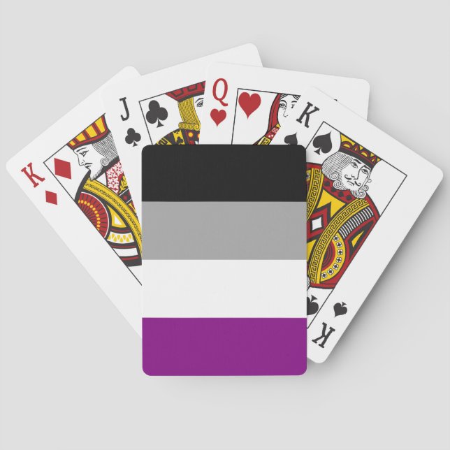 Asexual Pride Flag Poker Cards (Back)