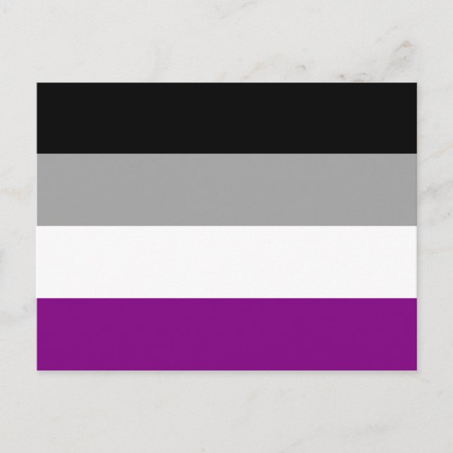Asexual Pride Flag Postcard (Front)
