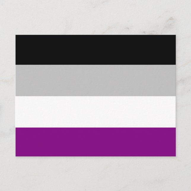Asexual Pride Flag Postcard (Front)