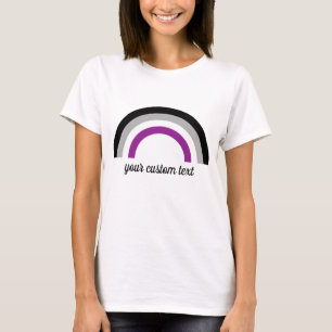 Asexual Pride Flag Rainbow Custom T-Shirt