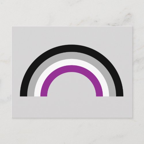 Asexual Pride Flag Rainbow Postcard