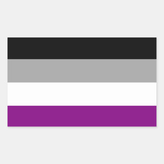 Asexual Pride Flag Rectangular Sticker