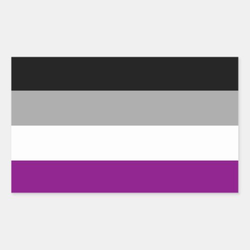 Asexual Pride Flag Rectangular Sticker