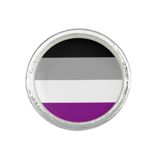 Asexual Pride Flag Ring