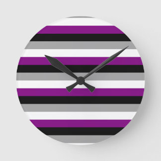 Asexual Pride Flag Round Clock