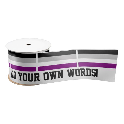 Asexual Pride Flag Satin Ribbon