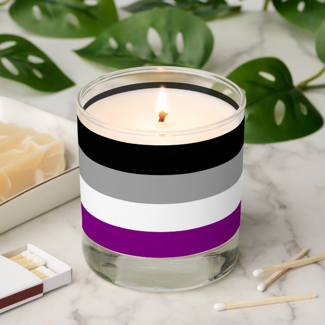Asexual Pride Flag Scented Candle (Lit)