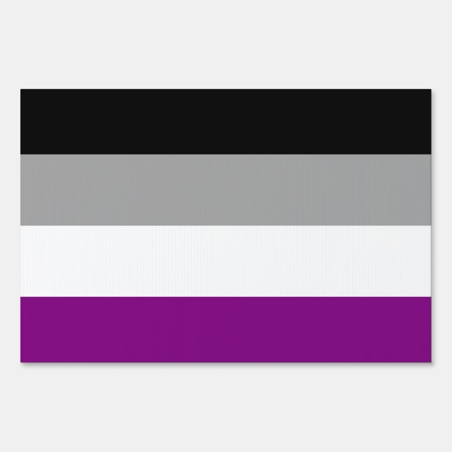 Asexual Pride Flag Sign (Front)