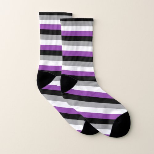 Asexual PRIDE Flag Socks
