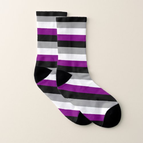 Asexual Pride Flag Socks