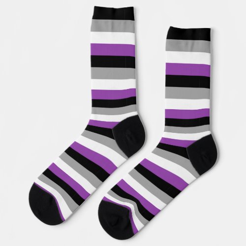 Asexual PRIDE Flag Socks