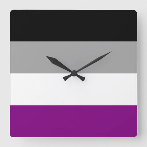 Asexual Pride Flag Square Wall Clock