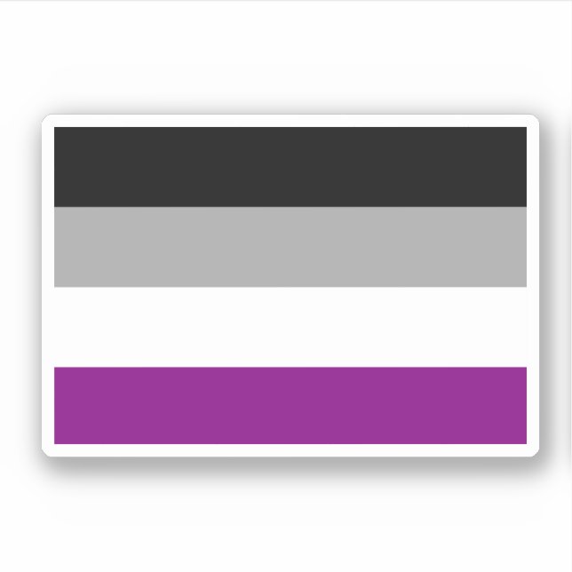 Asexual Pride Flag Sticker (Front)