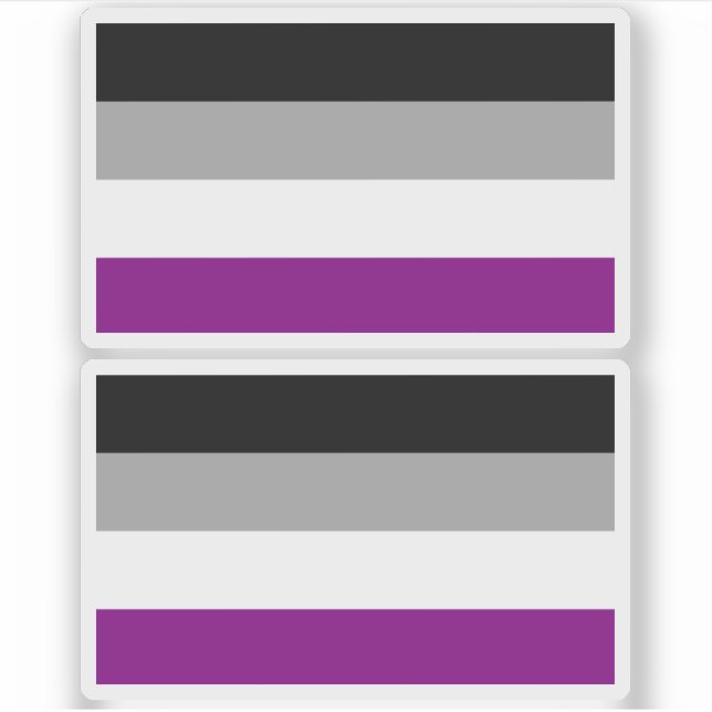 Asexual Pride Flag Sticker (Front)