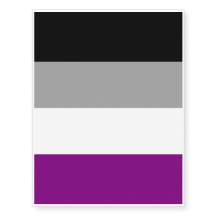 Asexual Pride Flag Temporary Tattoos