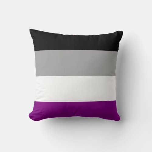 Asexual Pride Flag Throw Pillow