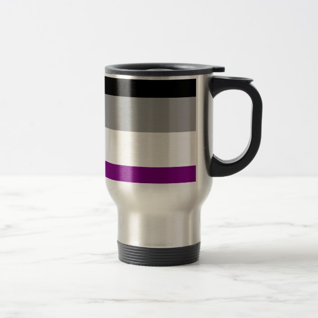 Asexual Pride Flag Travel Mug (Right)