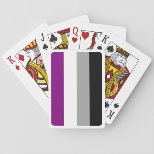 Asexual Pride Flag Vertical Stripe Playing Cards