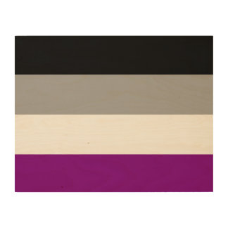 Asexual Pride Flag Wood Wall Art